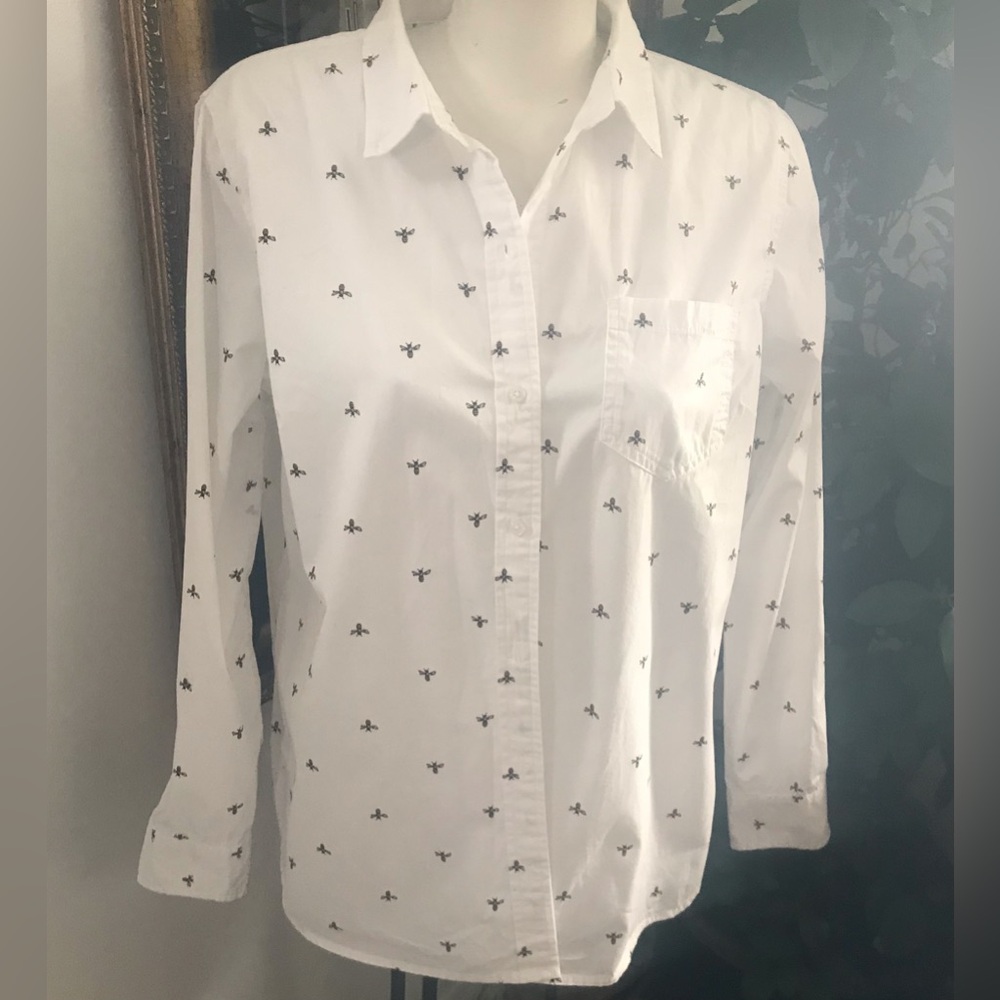 GAP Boyfriend Honeybee Button-Up Shirt - Size Large